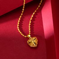 Classic Style Heart Shape Brass Plating Gold Plated Pendant Necklace main image 6