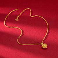 Classic Style Heart Shape Brass Plating Gold Plated Pendant Necklace main image 3