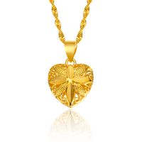 Klassischer Stil Herzform Messing Überzug Vergoldet Halskette Mit Anhänger main image 2