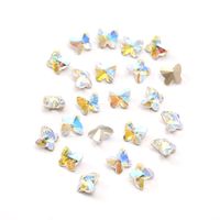 Simple Style Butterfly Glass Nail Patches 1 Piece sku image 2