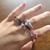 Wholesale Simple Style Geometric Natural Stone Rings main image 1