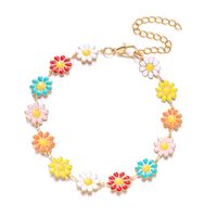 Wholesale Jewelry Simple Style Flower Alloy Gold Plated Plating Bracelets sku image 2