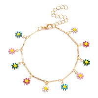 Wholesale Jewelry Simple Style Flower Alloy Gold Plated Plating Bracelets sku image 4