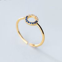 Wholesale Simple Style Solid Color Copper Plating Inlay Silver Plated Rhinestones Rings main image 1