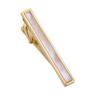 Premium Natural Pearl Shell Tie Clip Deep Sea Abalone Fritillary Shirt Suit Tie Clip Wedding Business Gift sku image 5
