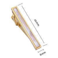 Premium Natural Pearl Shell Tie Clip Deep Sea Abalone Fritillary Shirt Suit Tie Clip Wedding Business Gift main image 4