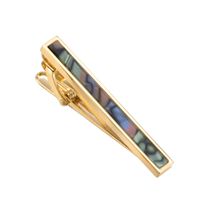 Premium Natural Pearl Shell Tie Clip Deep Sea Abalone Fritillary Shirt Suit Tie Clip Wedding Business Gift sku image 8