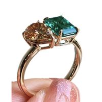 Simple Style Heart Shape Alloy Inlay Zircon Women's Rings main image 5