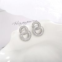 1 Pair Lady Geometric Plating Inlay Alloy Artificial Gemstones Drop Earrings sku image 1