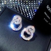 1 Pair Lady Geometric Plating Inlay Alloy Artificial Gemstones Drop Earrings main image 3