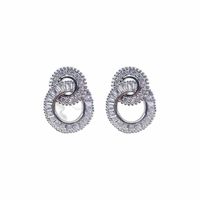 1 Pair Lady Geometric Plating Inlay Alloy Artificial Gemstones Drop Earrings main image 4
