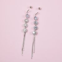 Casual Geometric Stainless Steel Inlay Zircon Belly Ring main image 4