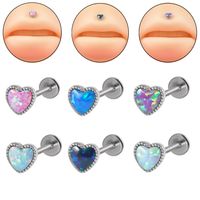Casual Heart Shape Stainless Steel Plating Lip Stud main image 5
