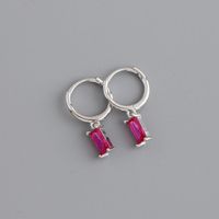 1 Pair Modern Style Square Inlay Copper Zircon Earrings sku image 4