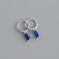 1 Pair Modern Style Square Inlay Copper Zircon Earrings sku image 5