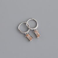 1 Pair Modern Style Square Inlay Copper Zircon Earrings sku image 6
