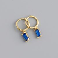 1 Pair Modern Style Square Inlay Copper Zircon Earrings sku image 11