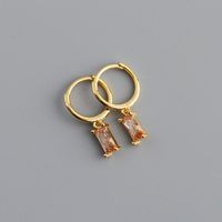 1 Pair Modern Style Square Inlay Copper Zircon Earrings sku image 12