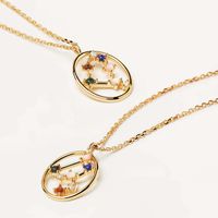 Modern Style Constellation Artificial Gemstones Alloy Copper Wholesale Necklace main image 1