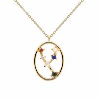 Modern Style Constellation Artificial Gemstones Alloy Copper Wholesale Necklace main image 2