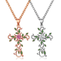 Simple Style Leaf Artificial Gemstones Alloy Wholesale Pendant Necklace main image 4