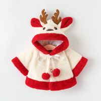 Children's Day Christmas Cute Deer Cotton Blend Girls Outerwear sku image 1