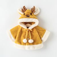 Children's Day Christmas Cute Deer Cotton Blend Girls Outerwear sku image 13