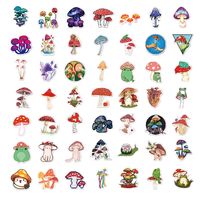 50 Sheets Of 100 Cartoon Mushroom Stickers Notebook Luggage Motorcycle Trolley Case Decorative Waterproof Stickers Batch main image 5