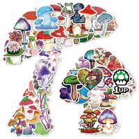 50 Sheets Of 100 Cartoon Mushroom Stickers Notebook Luggage Motorcycle Trolley Case Decorative Waterproof Stickers Batch main image 3