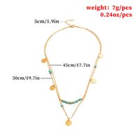 Streetwear Round Alloy Turquoise Wholesale Layered Necklaces main image 3