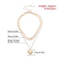Streetwear Heart Shape Alloy Wholesale Layered Necklaces main image 5