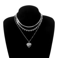 Streetwear Heart Shape Alloy Wholesale Layered Necklaces sku image 2