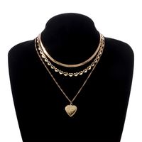 Streetwear Heart Shape Alloy Wholesale Layered Necklaces sku image 1