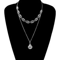 Streetwear Shell Alloy Wholesale Layered Necklaces sku image 2