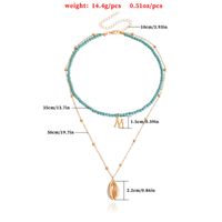 Vacation Letter Shell Alloy Turquoise Wholesale Layered Necklaces main image 4
