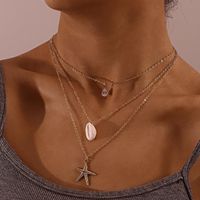 Vacation Starfish Shell Alloy Wholesale Layered Necklaces main image 4