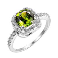 Elegant Glam Square Brass Inlay Artificial Gemstones Rings main image 2