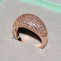 Glam Solid Color Brass Inlay Zircon Rings sku image 11