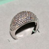 Glam Solid Color Brass Inlay Zircon Rings main image 4