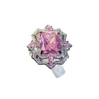 Elegant Luxuriös Quadrat Messing Inlay Diamant Mit Hohem Kohlenstoffgehalt Ringe main image 3