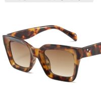 Ig Style Vacation Solid Color Leopard Pc Resin Square Full Frame Women's Sunglasses sku image 4