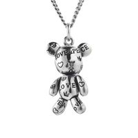 Streetwear Animal Bear Alloy Titanium Steel Wholesale Pendant Necklace main image 4