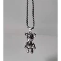 Streetwear Animal Bear Alloy Titanium Steel Wholesale Pendant Necklace main image 1