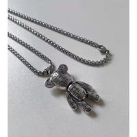 Streetwear Animal Bear Alloy Titanium Steel Wholesale Pendant Necklace main image 2