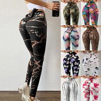 Femmes Des Sports Impression Polyester Impression Actif Bas Leggings main image 5