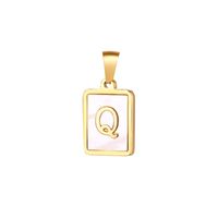 304 Stainless Steel Gold Plated Elegant Simple Style Plating Inlay Letter Shell sku image 20