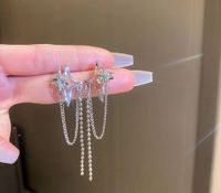 1 Pair Elegant Star Plating Inlay Alloy Artificial Diamond Drop Earrings main image 4