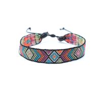 Wholesale Jewelry Bohemian Color Block Polyester Tassel Bracelets sku image 2