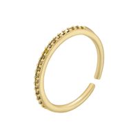 Elegant Luxuriös Stern Kupfer Überzug Inlay Zirkon 18 Karat Vergoldet Offener Ring sku image 9