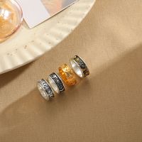 Retro Solid Color Alloy Asymmetrical Women's Rings main image 2